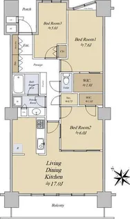 シティタワー品川 東棟【36階】の間取り