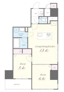 トラッド日本橋人形町【9階】の間取り