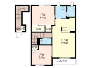 ルミナスリバーサイド【2階】の間取り