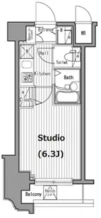 グランド・ガーラ五反田【2階】の間取り