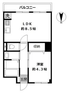 生田フェニックス【3階】の間取り