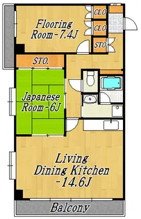 エバーグリーン【3階】の間取り