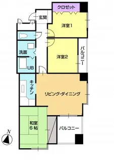 シティウエストコート【4階】の間取り