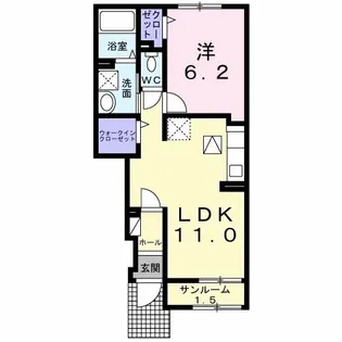 ハピネス【1階】の間取り