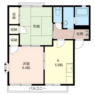 リバーサイド中津川A【2階】の間取り