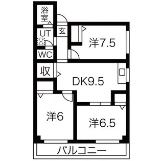 アプトシティ八尾【2階】の間取り