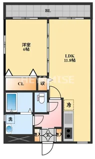 ステーションビュー美坂【8階】の間取り