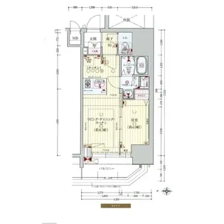 プレサンス北浜オリジン【14階】の間取り