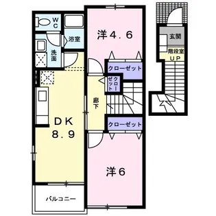 ル・クプルIII【2階】の間取り