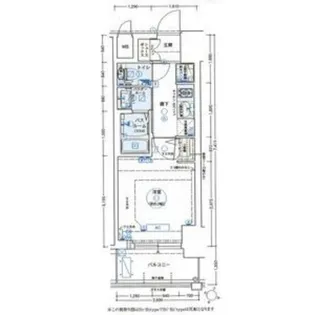 エステムコート難波WEST-SIDE Vアジュール【3階】の間取り