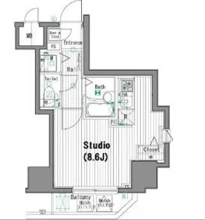 ガーラ芝御成門【3階】の間取り
