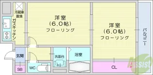 ロイヤルヒルズ成田町【5階】の間取り