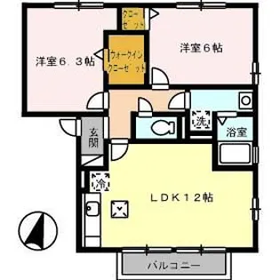 ルピナスかもべ【1階】の間取り
