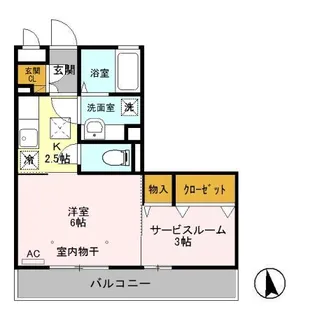 オールベルク【1階】の間取り