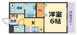 CoLaBo甲子園West【3階】の間取り