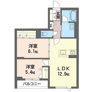 シャインバード【2階】の間取り