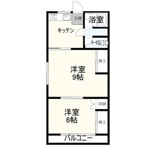 コーポ矢部【1階】の間取り
