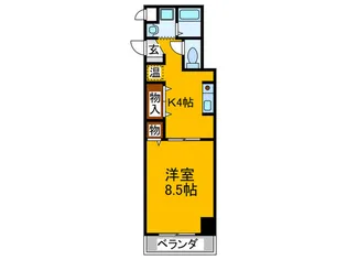 アインズ南船場【7階】の間取り
