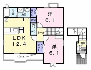 フォンターナ【2階】の間取り