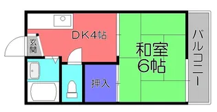 ひまわり河曲ハイツ【2階】の間取り