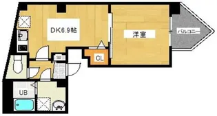 オプンティア大師前【4階】の間取り