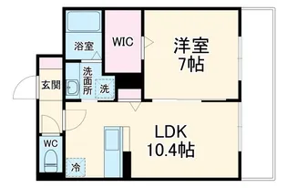 ハイツ・ユングラン【1階】の間取り