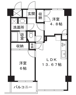 琳和サニーコート【5階】の間取り