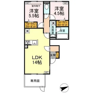 MOKURIE真鍋【1階】の間取り