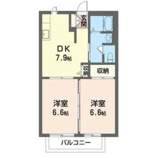 シュヴァルトロアF【1階】の間取り