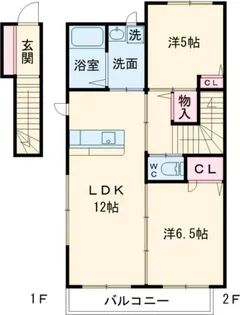 シティパル下郡 A【2階】の間取り