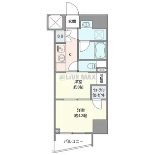 クレイシアIDZ上野【4階】の間取り