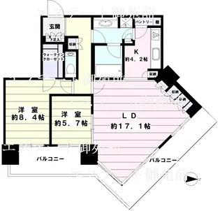 アーバンドックパークシティ豊洲【44階】の間取り