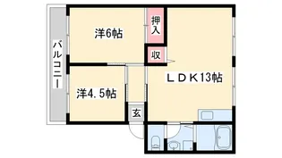サンシティ平津A棟【2階】の間取り