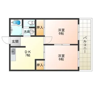 コーポラス翌檜【4階】の間取り