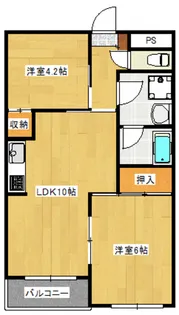 プレールカマタ【4階】の間取り