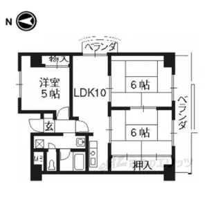 パルテ西京極【1階】の間取り