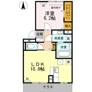Clair Pine 大和【2階】の間取り
