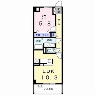 エスポワールK【3階】の間取り
