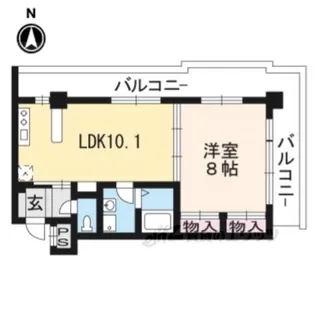 ヴァンボヌール【6階】の間取り