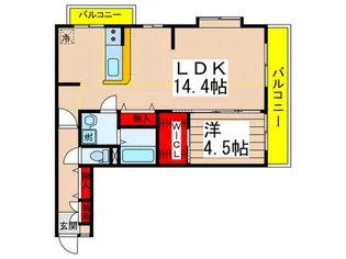 メゾン・ヌ-ベル【4階】の間取り