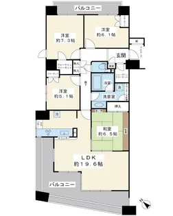 ベイシティ新浦安A棟【3階】の間取り