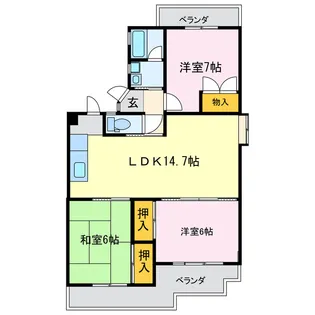 ユトリロ竹谷町【2階】の間取り
