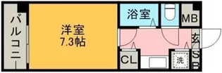 リバーシティ室見【2階】の間取り