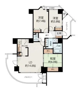 レクセル五香ツインフォルテ【2階】の間取り