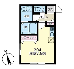 ESCALIER堀ノ内【2階】の間取り