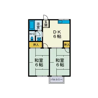 大西ハイツ【2階】の間取り
