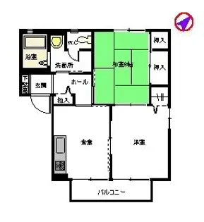 メゾン橘 B棟【1階】の間取り