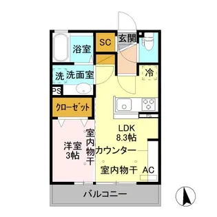 ミオカリーノ【1階】の間取り