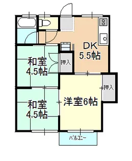 岡山県岡山市中区倉田【アパート】の間取り