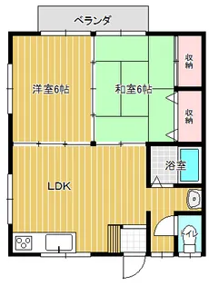 エルモーサァ中村【2階】の間取り